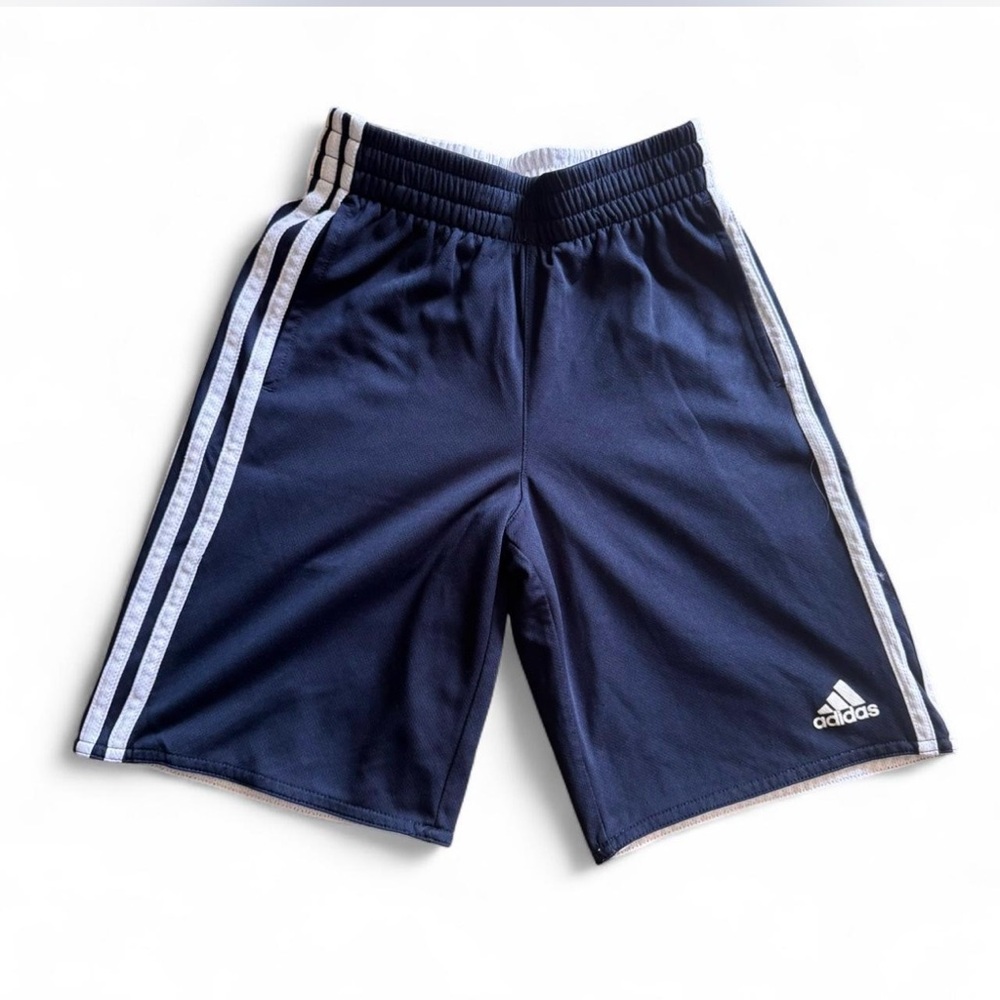 Adidas Boys Climalite Mesh Shorts Navy Blue Size 8